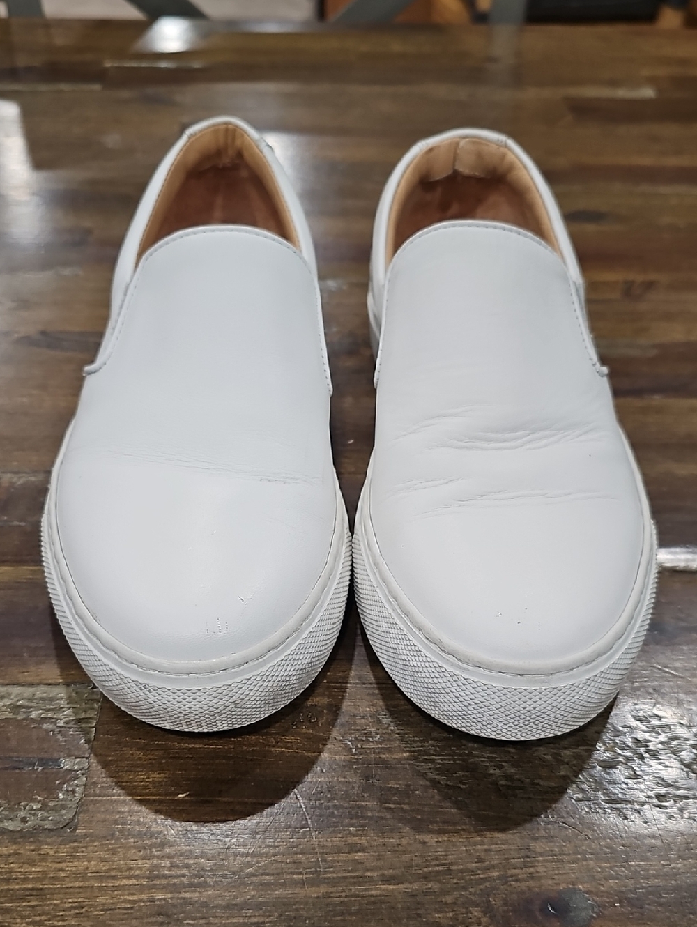 Greats Wooster White Leather Slip-On Sneaker